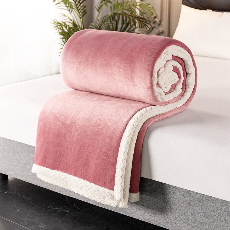 Double fleece blanket fleece blanket thick fleece blanket - Shandi Shop Shandi Shop