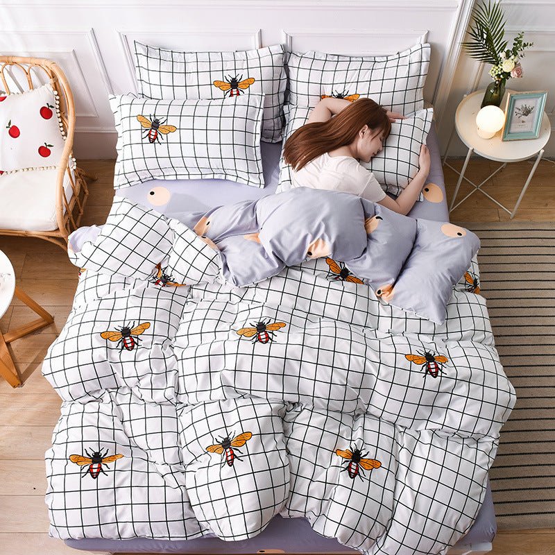 Bedding Printed Bed Four - piece Aloe Cotton Bed Sheet Type Bed Sheet Type - Shandi Shop Shandi Shop
