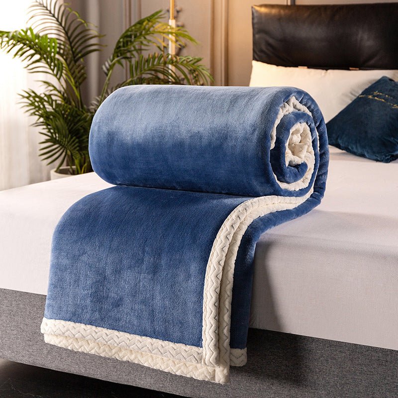 Double fleece blanket fleece blanket thick fleece blanket - Shandi Shop Shandi Shop