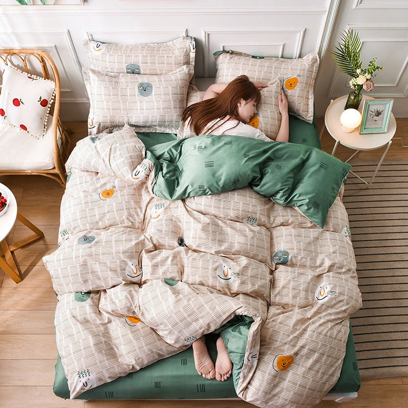 Bedding Printed Bed Four - piece Aloe Cotton Bed Sheet Type Bed Sheet Type - Shandi Shop Shandi Shop