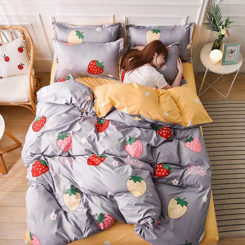 Bedding Printed Bed Four - piece Aloe Cotton Bed Sheet Type Bed Sheet Type - Shandi Shop Shandi Shop