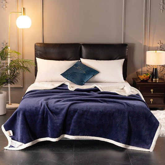 Double fleece blanket fleece blanket thick fleece blanket - Shandi Shop Shandi Shop