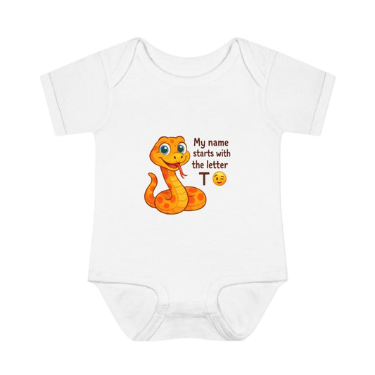Baby Bodysuit My Name Starts with T Gift Baby Shower Outfit - Shandi Shop Shandi Shop
