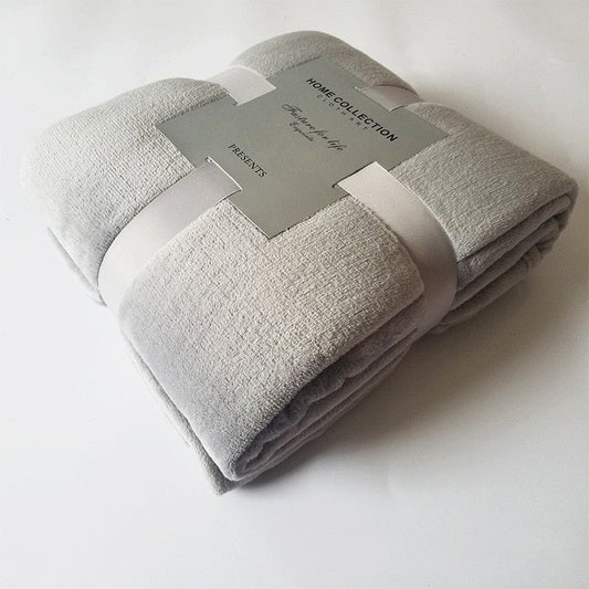 Pure Color Fleece Fleece Blanket Travel Blanket - Shandi Shop Shandi Shop
