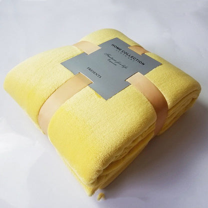Pure Color Fleece Fleece Blanket Travel Blanket - Shandi Shop Shandi Shop
