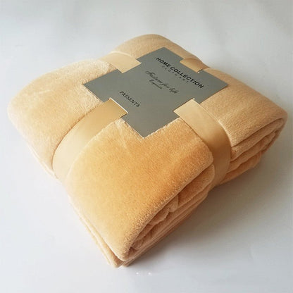 Pure Color Fleece Fleece Blanket Travel Blanket - Shandi Shop Shandi Shop