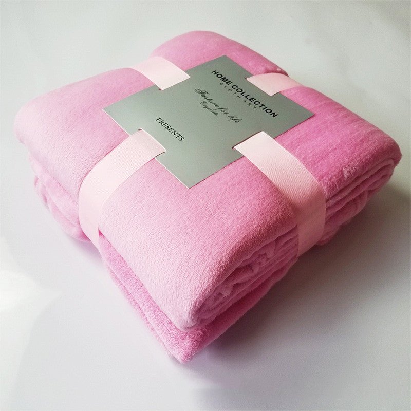 Pure Color Fleece Fleece Blanket Travel Blanket - Shandi Shop Shandi Shop