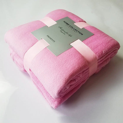 Pure Color Fleece Fleece Blanket Travel Blanket - Shandi Shop Shandi Shop