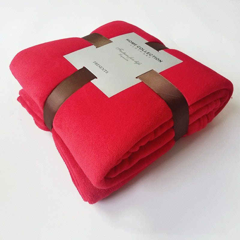 Pure Color Fleece Fleece Blanket Travel Blanket - Shandi Shop Shandi Shop