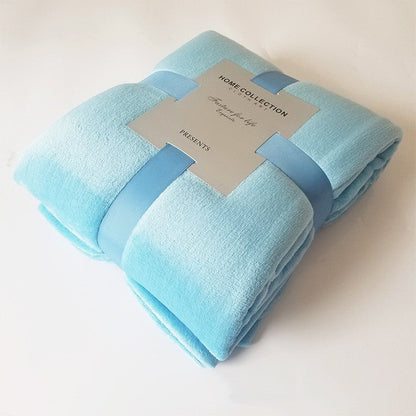 Pure Color Fleece Fleece Blanket Travel Blanket - Shandi Shop Shandi Shop