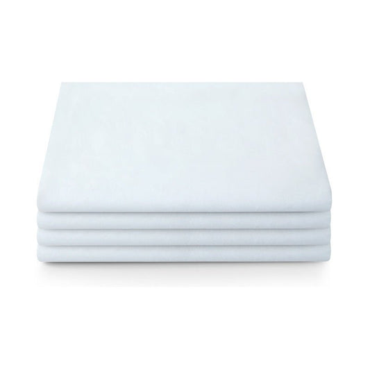 Standard White Bed Pure White Bed Sheet Cotton Single Bed Sheet - Shandi Shop Shandi Shop
