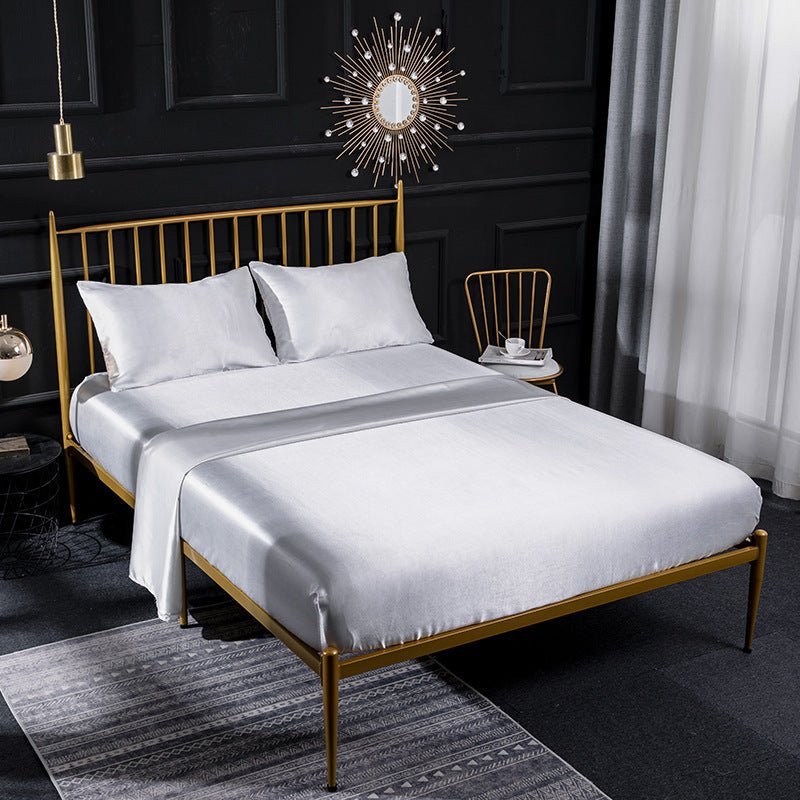 Ice Silk Bed Sheet Silk Satin Satin Pillowcase Silk Four Piece Bed Sheet - Shandi Shop Shandi Shop