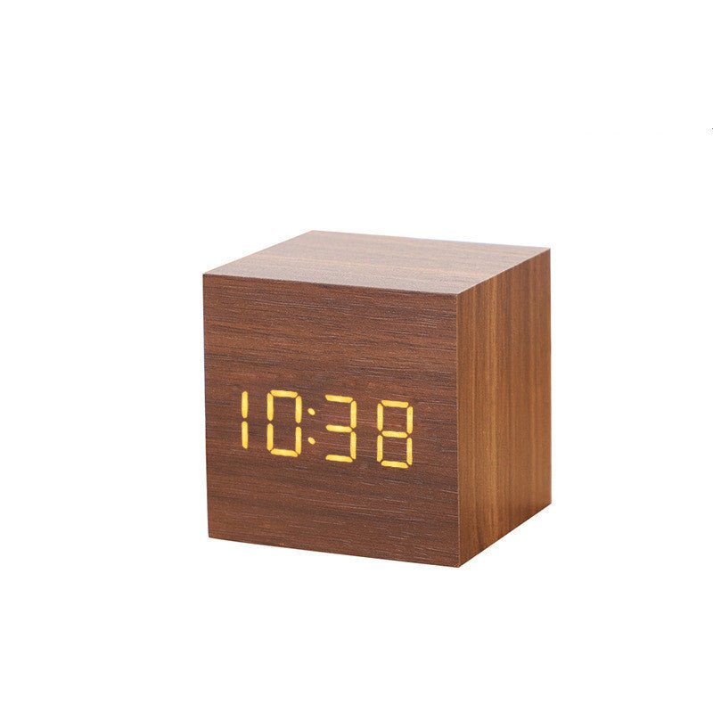 Alarm Clock LED Wooden Watch Table Digital Despertador Electronic Desktop Clocks - Shandi Shop Shandi Shop