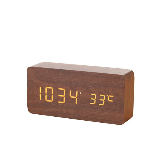Alarm Clock LED Wooden Watch Table Digital Despertador Electronic Desktop Clocks - Shandi Shop Shandi Shop