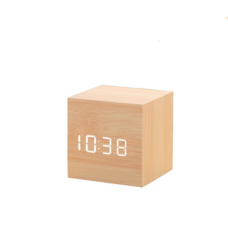Alarm Clock LED Wooden Watch Table Digital Despertador Electronic Desktop Clocks - Shandi Shop Shandi Shop