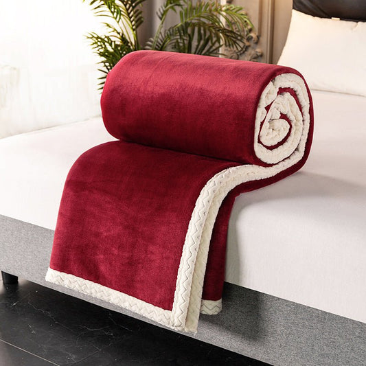Double fleece blanket fleece blanket thick fleece blanket - Shandi Shop Shandi Shop