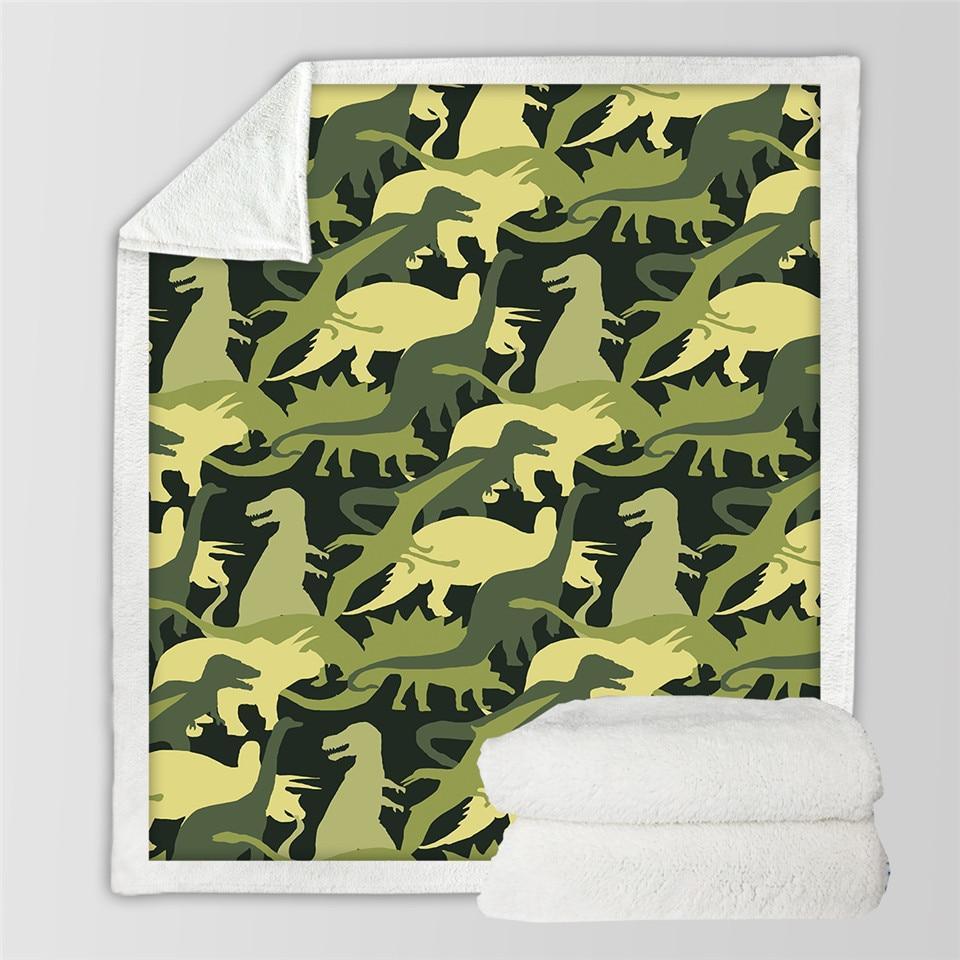 Kids Children Dinosaur Fluffy Soft Cotton Blanket Jurassic Cartoon Boys Girl Throw Blankets For Beds Home Textile Bedding Outlet - Shandi Shop Shandi Shop