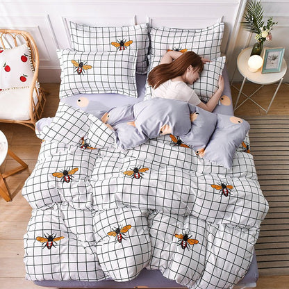 Bedding Printed Bed Four - piece Aloe Cotton Bed Sheet Type Bed Sheet Type - Shandi Shop Shandi Shop