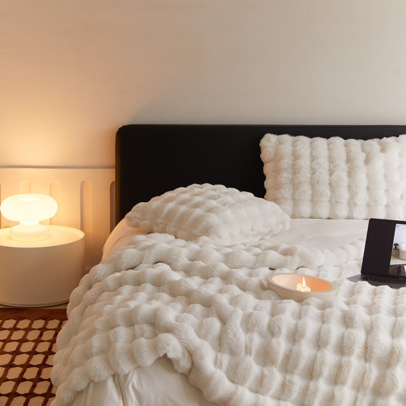 The Fur Rabbit Hair Sofa Blanket Is Simple And Luxurious - Shandi Shop Shandi Shop