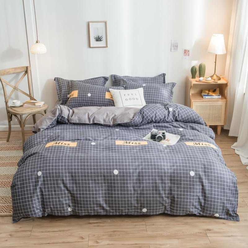 Cover Set Bed Cotton Quilt Bedsheet Bedding Duvet Fitted - Shandi Shop Shandi Shop