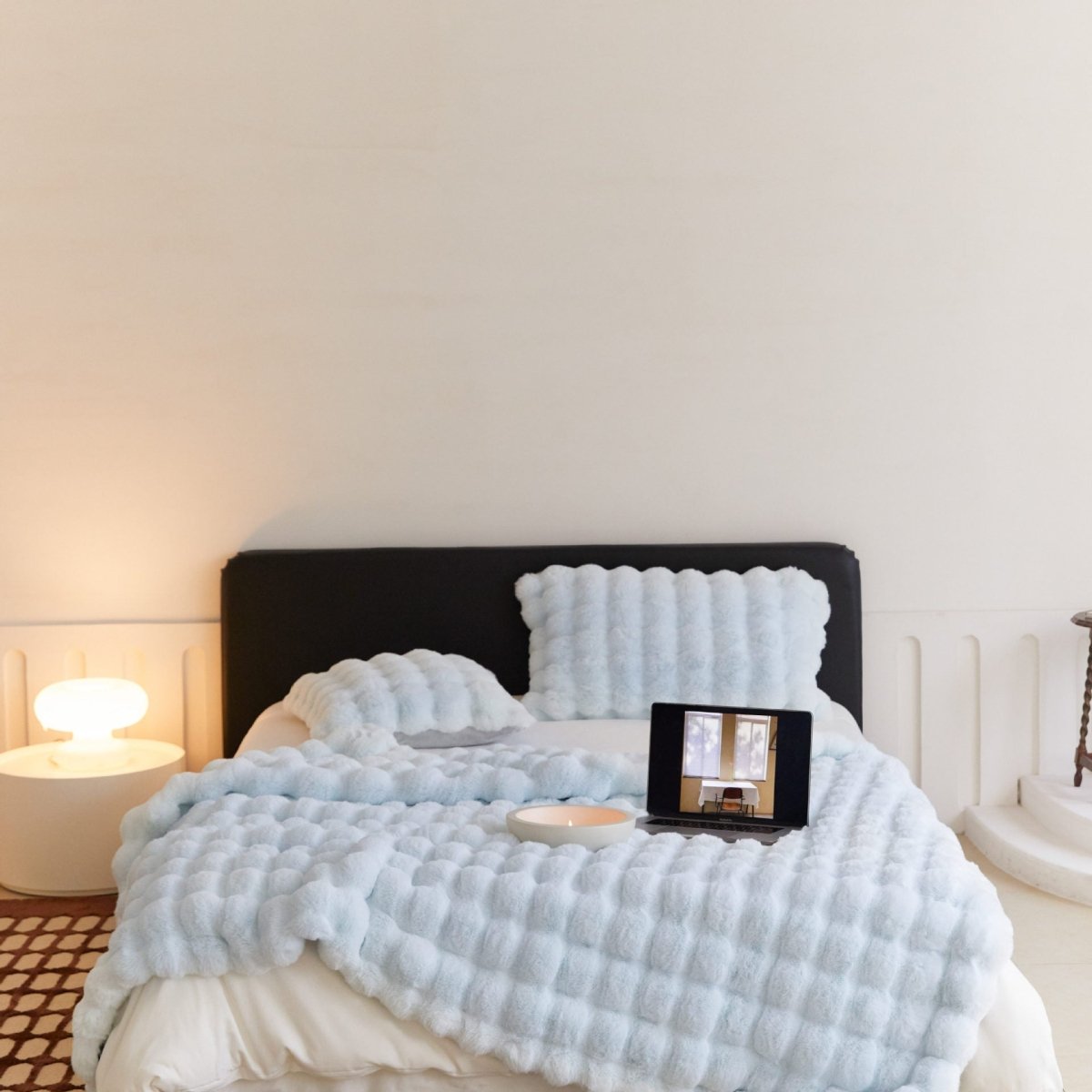 The Fur Rabbit Hair Sofa Blanket Is Simple And Luxurious - Shandi Shop Shandi Shop