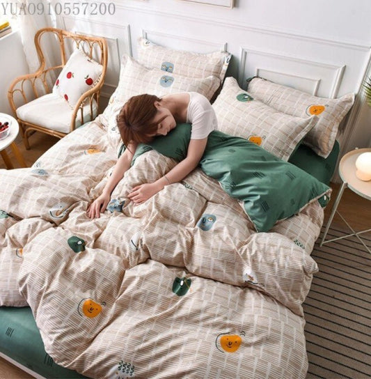 Bedding Printed Bed Four - piece Aloe Cotton Bed Sheet Type Bed Sheet Type - Shandi Shop Shandi Shop