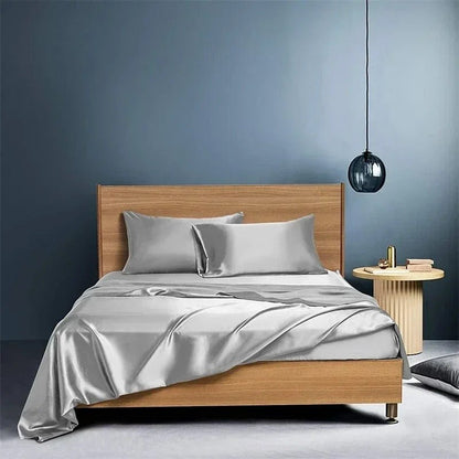 Four - piece Set Of Silk Bedding Sheets And Fitted Sheets - Shandi Shop Shandi Shop
