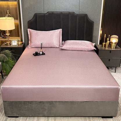New Houndstooth Ice Silk Jacquard Fitted Three Piece Set - Shandi Shop Shandi Shop