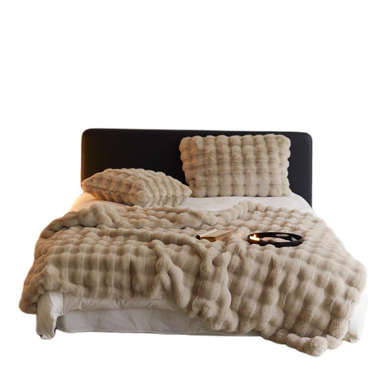 The Fur Rabbit Hair Sofa Blanket Is Simple And Luxurious - Shandi Shop Shandi Shop