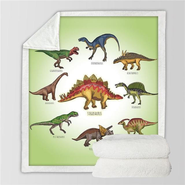 Kids Children Dinosaur Fluffy Soft Cotton Blanket Jurassic Cartoon Boys Girl Throw Blankets For Beds Home Textile Bedding Outlet - Shandi Shop Shandi Shop