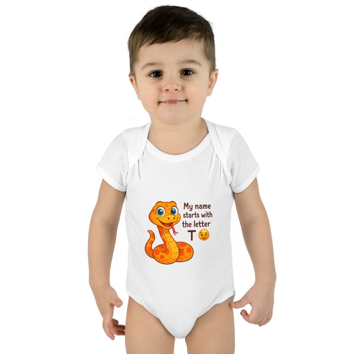 Baby Bodysuit My Name Starts with T Gift Baby Shower Outfit - Shandi Shop Shandi Shop