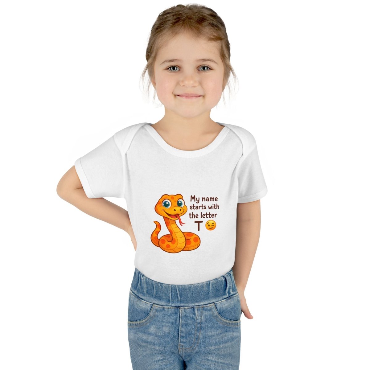Baby Bodysuit My Name Starts with T Gift Baby Shower Outfit - Shandi Shop Shandi Shop