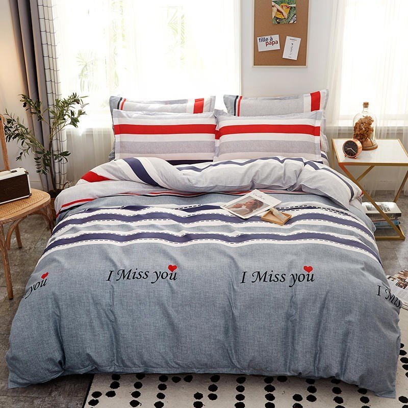 Cover Set Bed Cotton Quilt Bedsheet Bedding Duvet Fitted - Shandi Shop Shandi Shop
