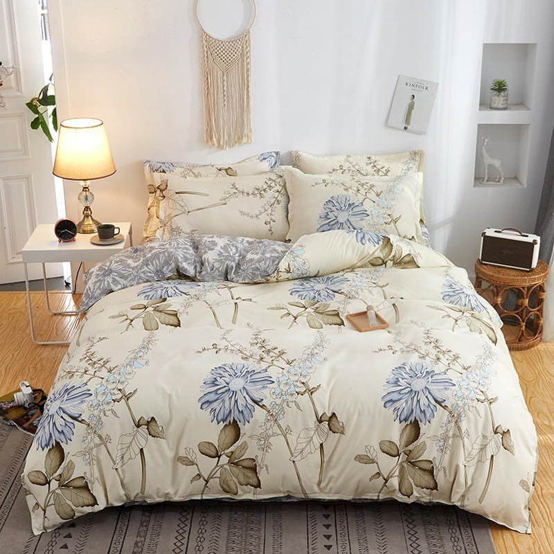 Cover Set Bed Cotton Quilt Bedsheet Bedding Duvet Fitted - Shandi Shop Shandi Shop