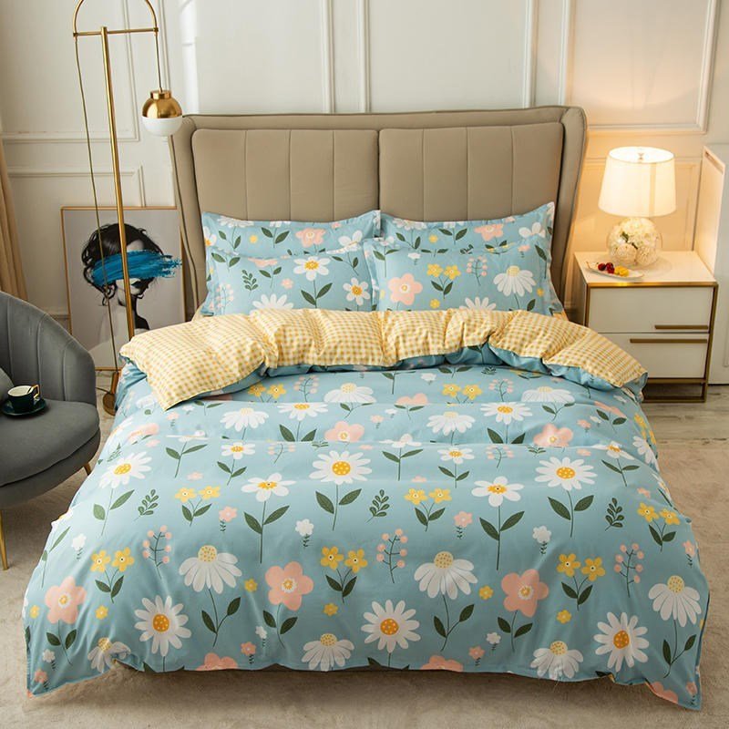 Cover Set Bed Cotton Quilt Bedsheet Bedding Duvet Fitted - Shandi Shop Shandi Shop
