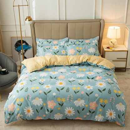 Cover Set Bed Cotton Quilt Bedsheet Bedding Duvet Fitted - Shandi Shop Shandi Shop