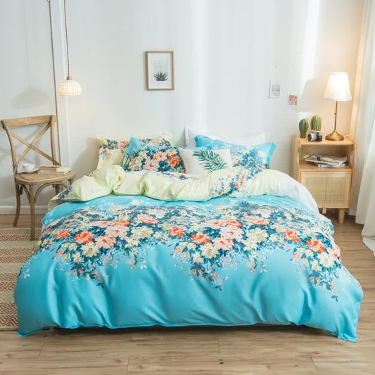 Cover Set Bed Cotton Quilt Bedsheet Bedding Duvet Fitted - Shandi Shop Shandi Shop