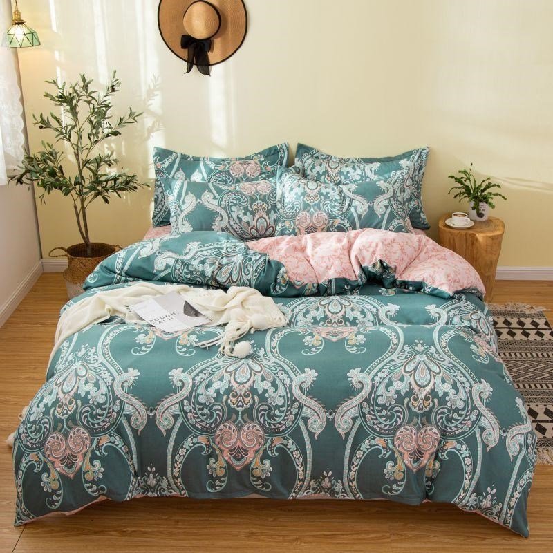 Cover Set Bed Cotton Quilt Bedsheet Bedding Duvet Fitted - Shandi Shop Shandi Shop