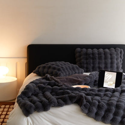 The Fur Rabbit Hair Sofa Blanket Is Simple And Luxurious - Shandi Shop Shandi Shop
