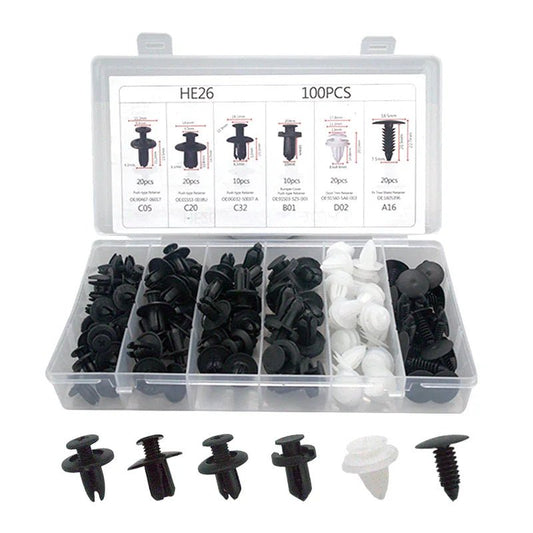 100 - Piece Car Fastener Clip Kit – Fender, Bumper & Trim Retainers - Shandi Shop Shandi Shop