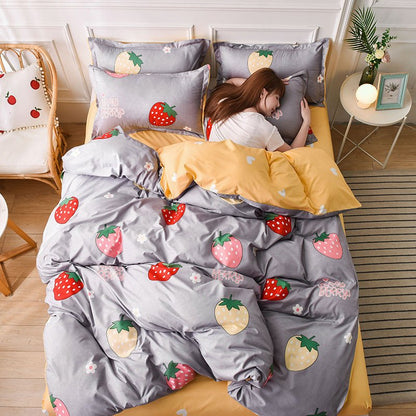 Bedding Printed Bed Four - piece Aloe Cotton Bed Sheet Type Bed Sheet Type - Shandi Shop Shandi Shop