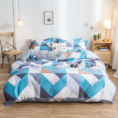 Cover Set Bed Cotton Quilt Bedsheet Bedding Duvet Fitted - Shandi Shop Shandi Shop