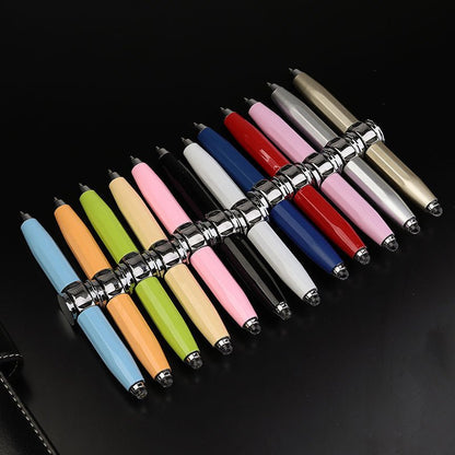 Creative Multi - Function LED Pen Spinning Decompression Gyro Metal Ballpoint Pen Fashion Office School Supplies Writing Pens - Shandi Shop Shandi Shop