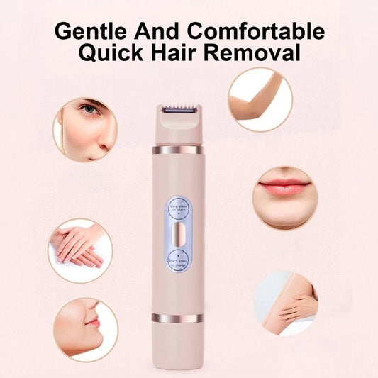 Dual - Head Electric Shaver Painless Women's Epilator Bikini Hair Removal Device Automatic Hair Trimmer Underarm Facial Lips Leg - Shandi Shop Shandi Shop