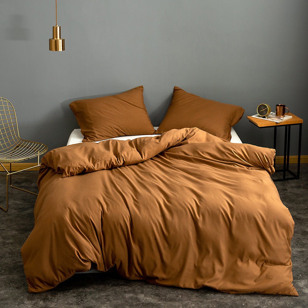 Fashion Home Textile Single Product Bedding Brushed Solid Color Quilt Cover - Shandi Shop Shandi Shop