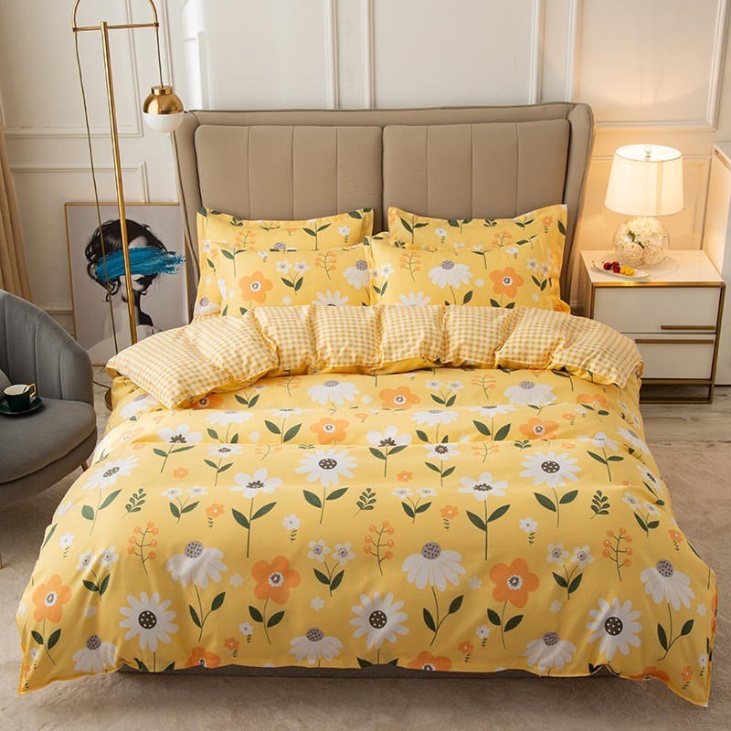 Cover Set Bed Cotton Quilt Bedsheet Bedding Duvet Fitted - Shandi Shop Shandi Shop