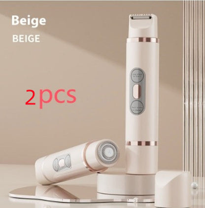 Dual - Head Electric Shaver Painless Women's Epilator Bikini Hair Removal Device Automatic Hair Trimmer Underarm Facial Lips Leg - Shandi Shop Shandi Shop