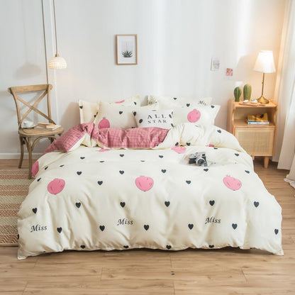 Cover Set Bed Cotton Quilt Bedsheet Bedding Duvet Fitted - Shandi Shop Shandi Shop