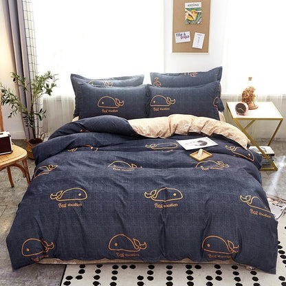Cover Set Bed Cotton Quilt Bedsheet Bedding Duvet Fitted - Shandi Shop Shandi Shop